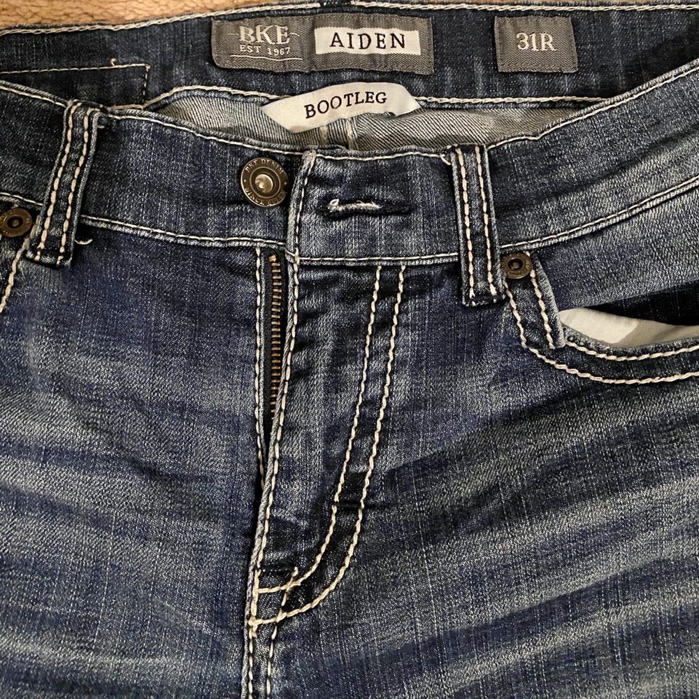 Men’s Buckle Bootleg Jeans